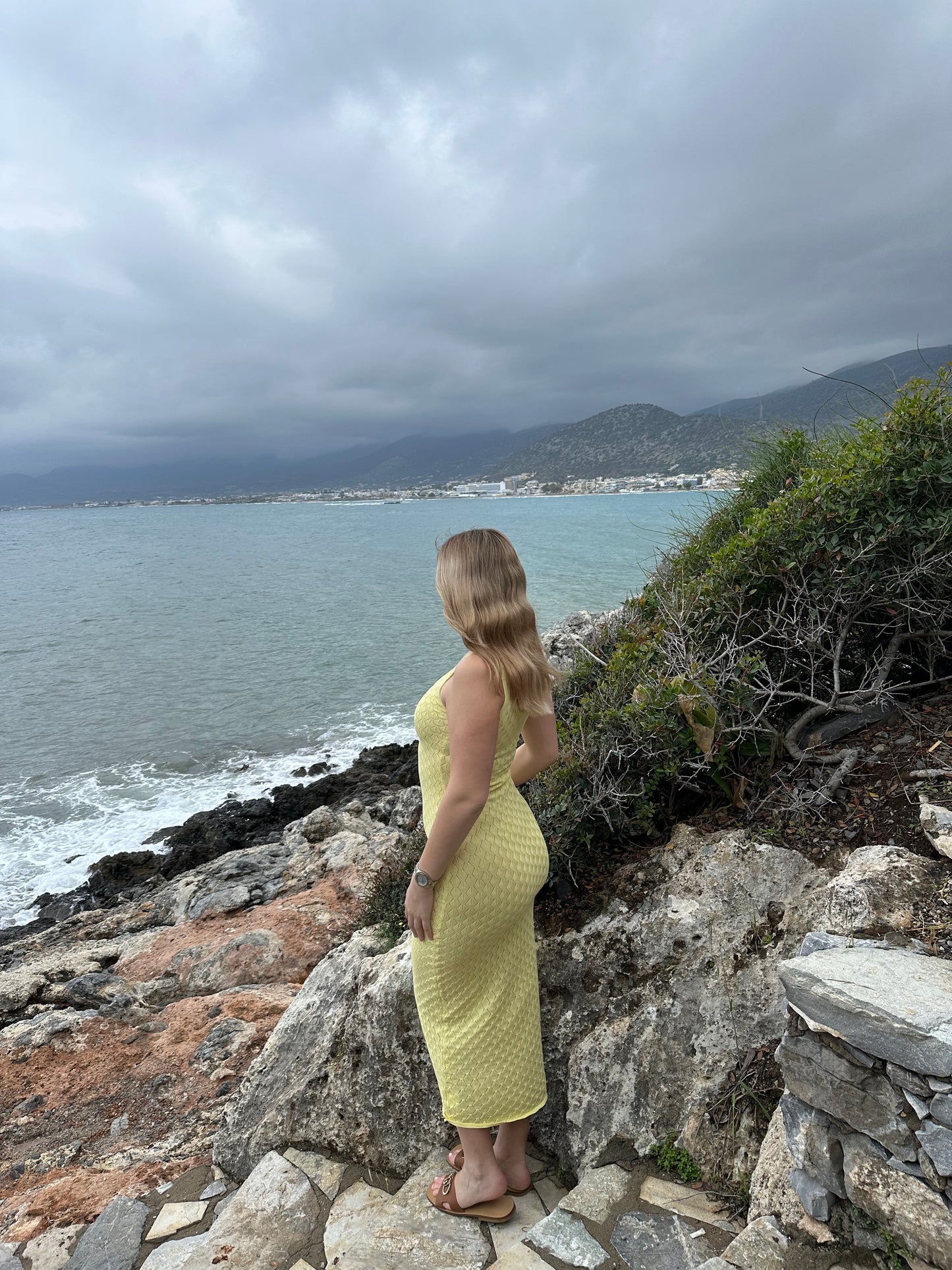 Openwork Sleeveless Maxi Dress