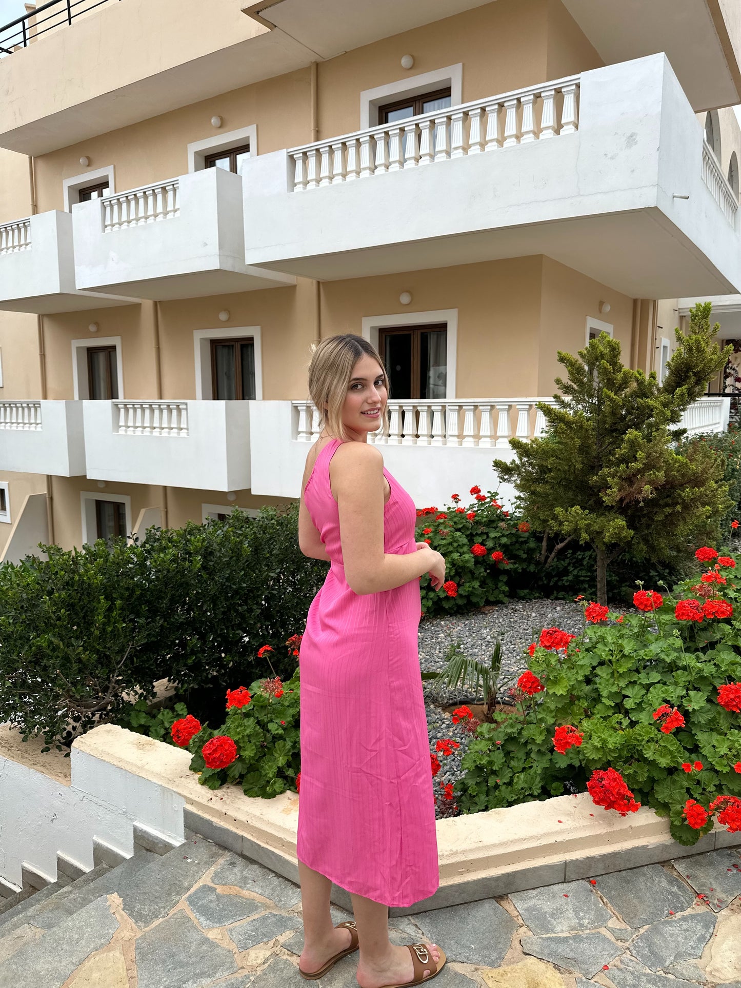 Side Slit Cutout Single Shoulder Dress