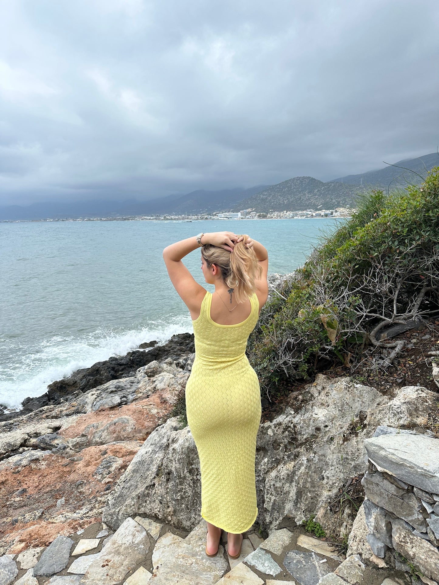 Openwork Sleeveless Maxi Dress